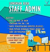 Lowongan Admin Slot 2022 Jakarta Pusat Terbaru Full Version